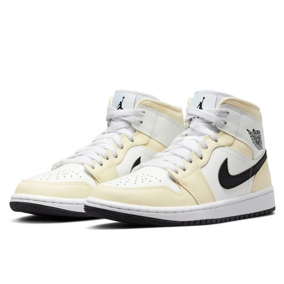 Nike Air Jordan 1 Mid Sneakers in Cococut Milk NWT - Picture 1 of 8